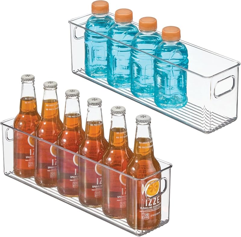 mDesign Plastic Stackable Kitchen Refrigerator